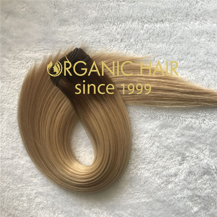 Full cuticle ombre color handtied weft  C89